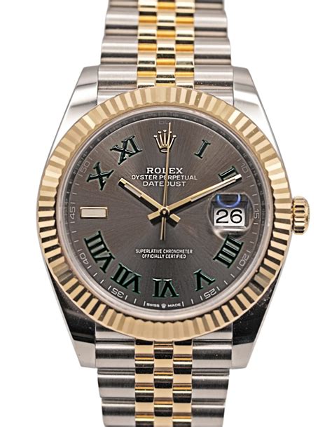 Rolex wimbledon 41 fluted bezel